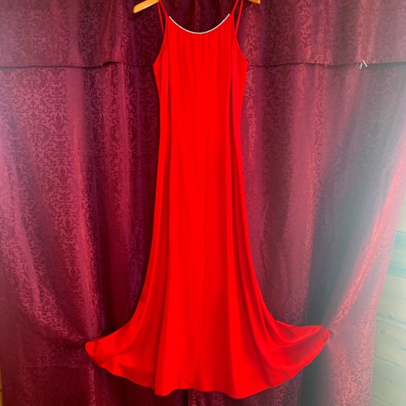 Jessica McClintock Gunne Sax 90's Vintage Red Gown Womens Size 11/12